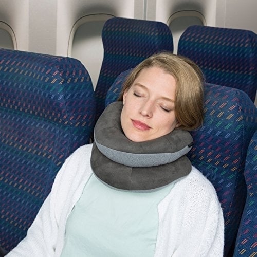 Travelon Deluxe Wrap N Rest Pillow Dark Gray Light Gray 13173-510 One Size Image 3