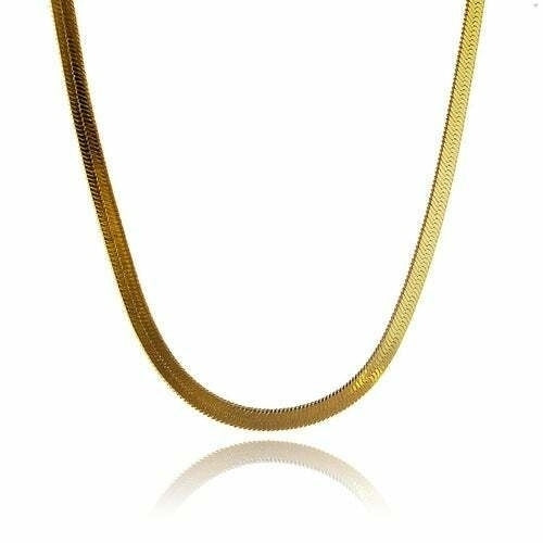 High End Quality ! 18K Gold Filled  Herringbone Luxury 5 mm Chain Necklace 20" !! Image 6