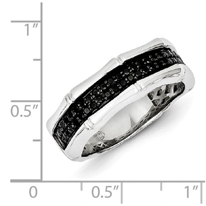 2/5 Carat (ctw) Black Diamond Band Ring in Sterling Silver Image 4