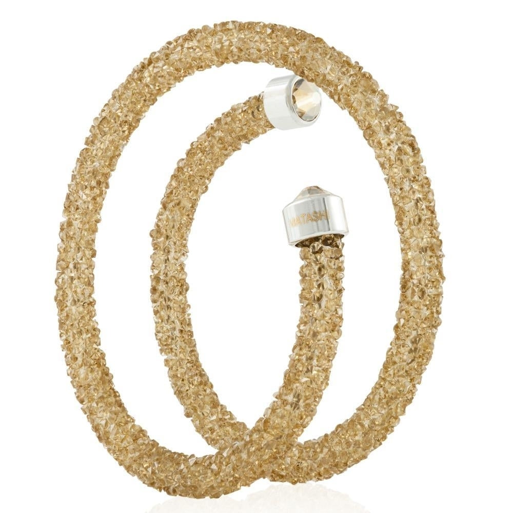 Matashi Gold Glittery Wrap Around Luxurious Crystal Bracelet Image 2