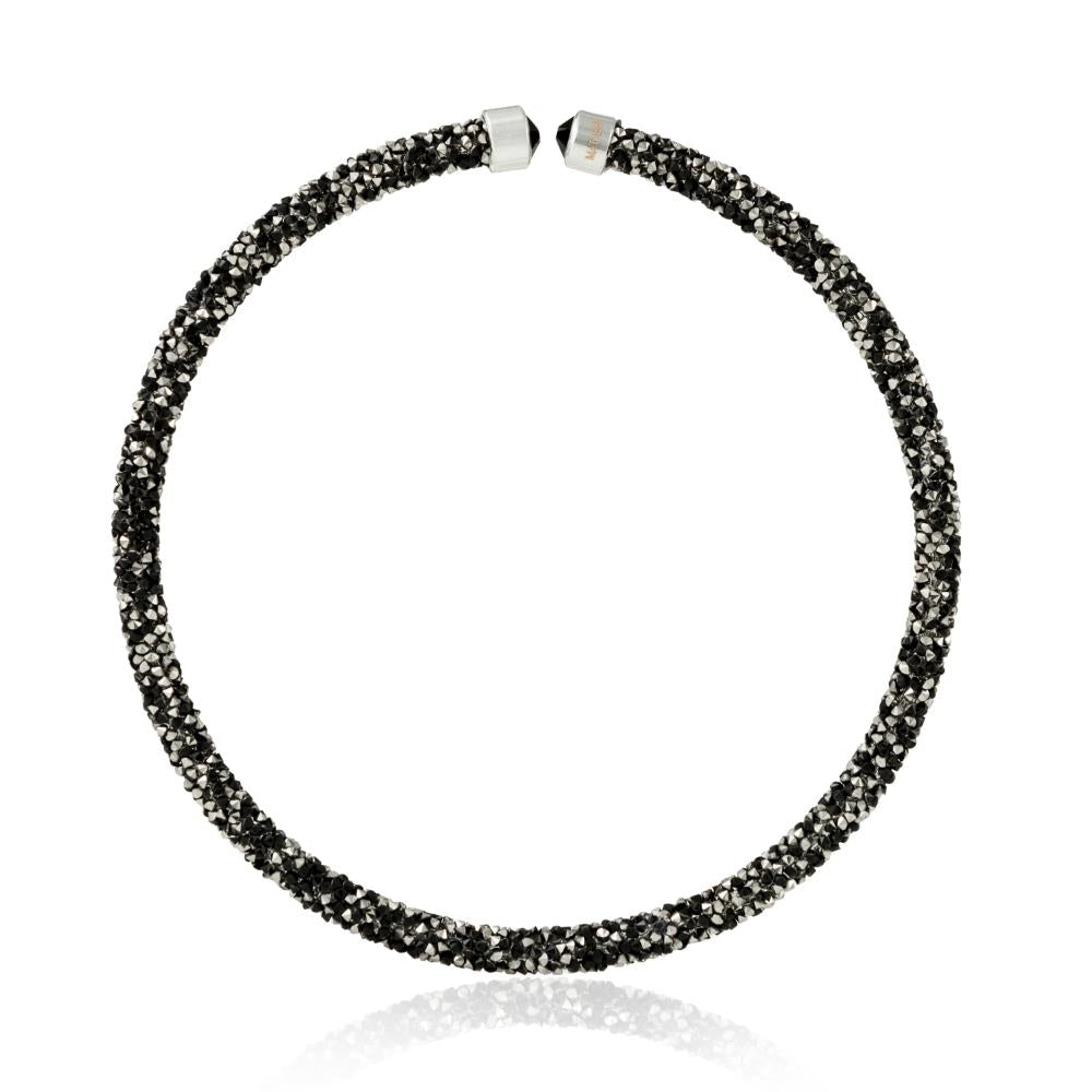 Matashi Ore Black Glittery Crystal Choker Necklace Womens Jewelry Gift for Christmas Valentines Day Mothers Day Birthday Image 2