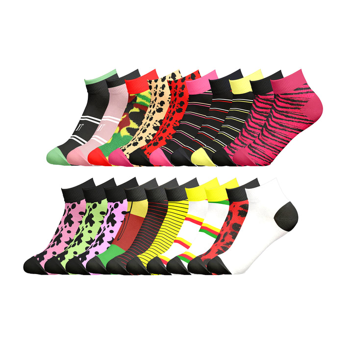 Multi-Pack: Women s Breathable Fun Funky No Show Low Cut Ankle Socks Image 3