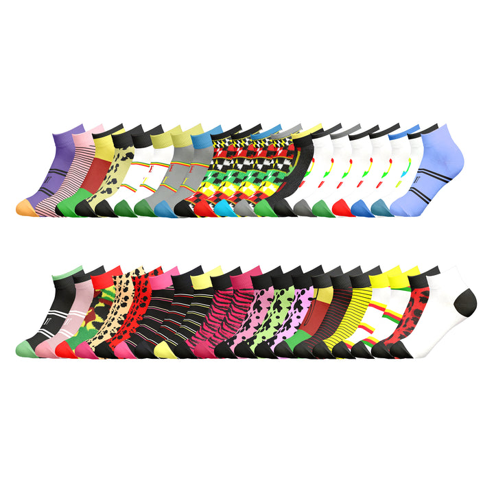 Multi-Pack: Women s Breathable Fun Funky No Show Low Cut Ankle Socks Image 4