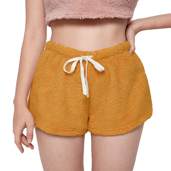 Womens Ultra Soft Plush Pajama Shorts 2-Pack Assorted Colors Elastic Waistband Image 4