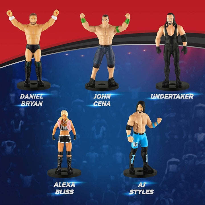 WWE Pencil Toppers 5pk Bliss AJ Styles Reigns Undertaker Daniel Bryan PMI International Image 4