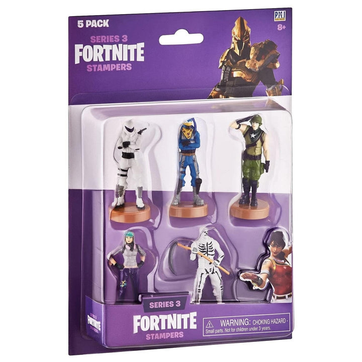 Fortnite Stampers 5 Pack Overtaker Alpine Munitions Skull Trooper PMI International Image 2