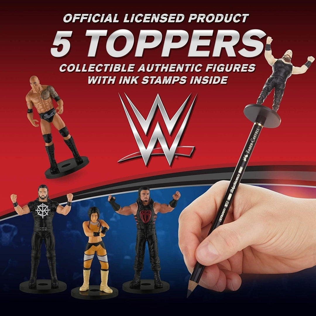 WWE Pencil Toppers 5pk Bayley Rollins Roman Reigns The Rock Strowman PMI International Image 4