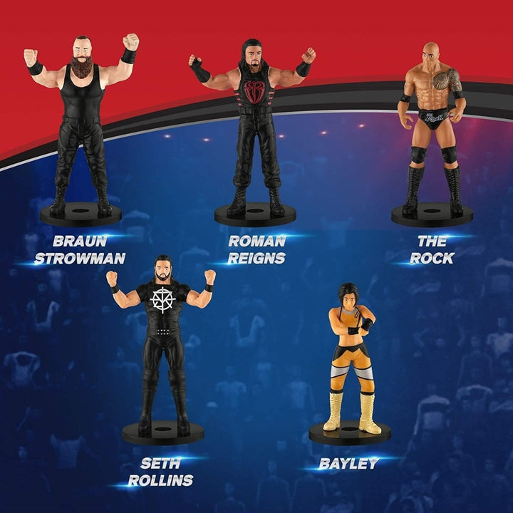 WWE Pencil Toppers 5pk Bayley Rollins Roman Reigns The Rock Strowman PMI International Image 4