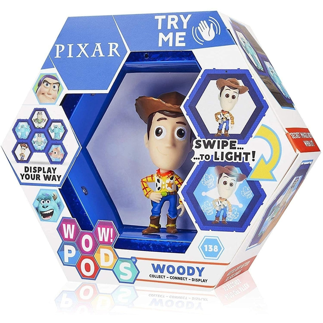 WOW Pods Disney Toy Story Sheriff Woody Swipe to Light Connect Figure Collectible Stuff! Image 1