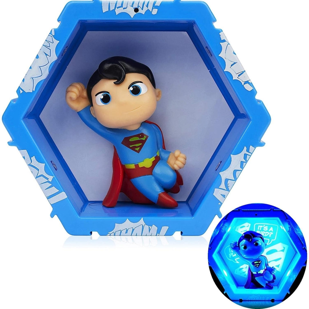 WOW Pods DC Universe Superman Swipe Light-Up Connect Figure Superhero Collectible Figure Image 1