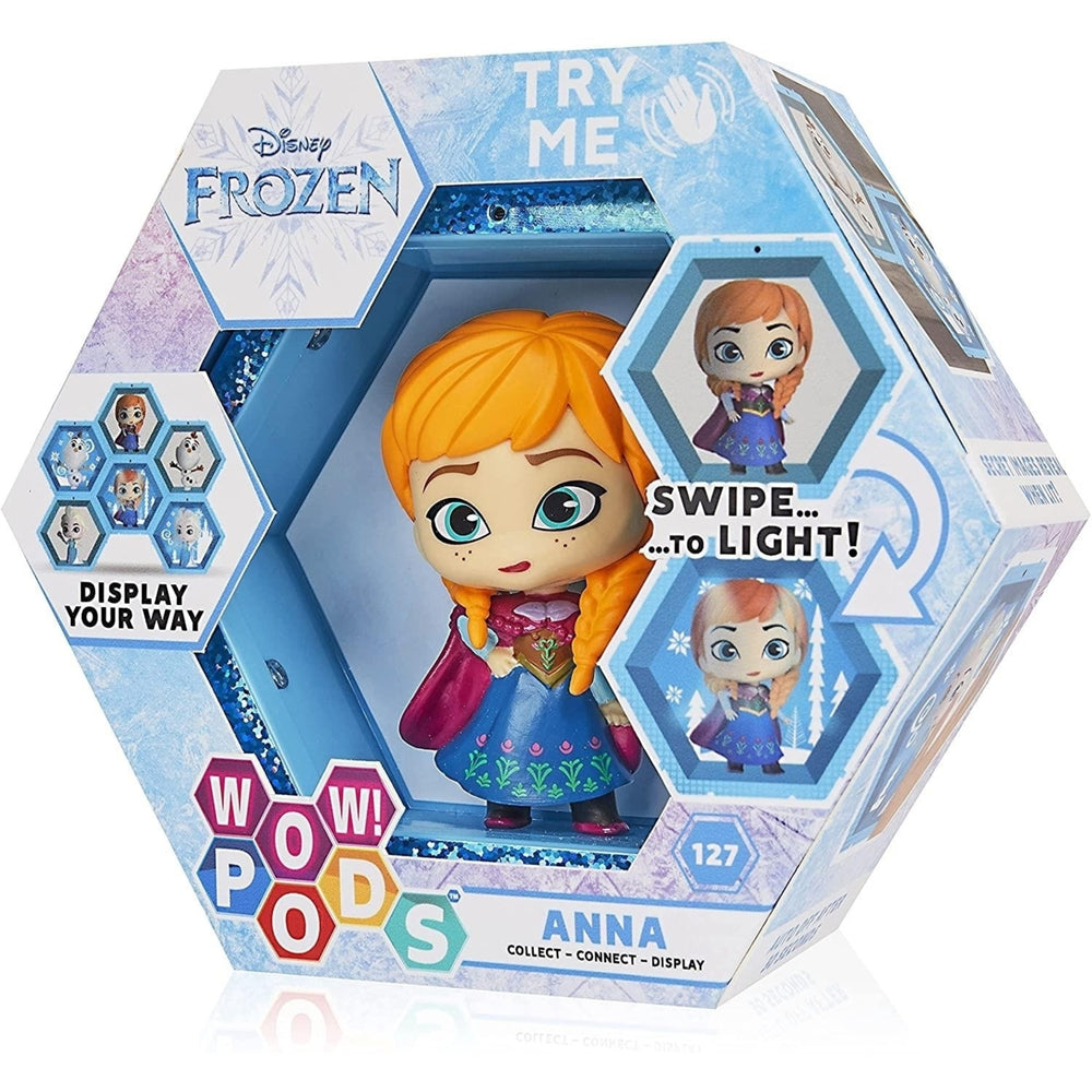 WOW Pods Disney Frozen Anna Princess Swipe to Light Connect Light-Up Figure Collectible Image 2