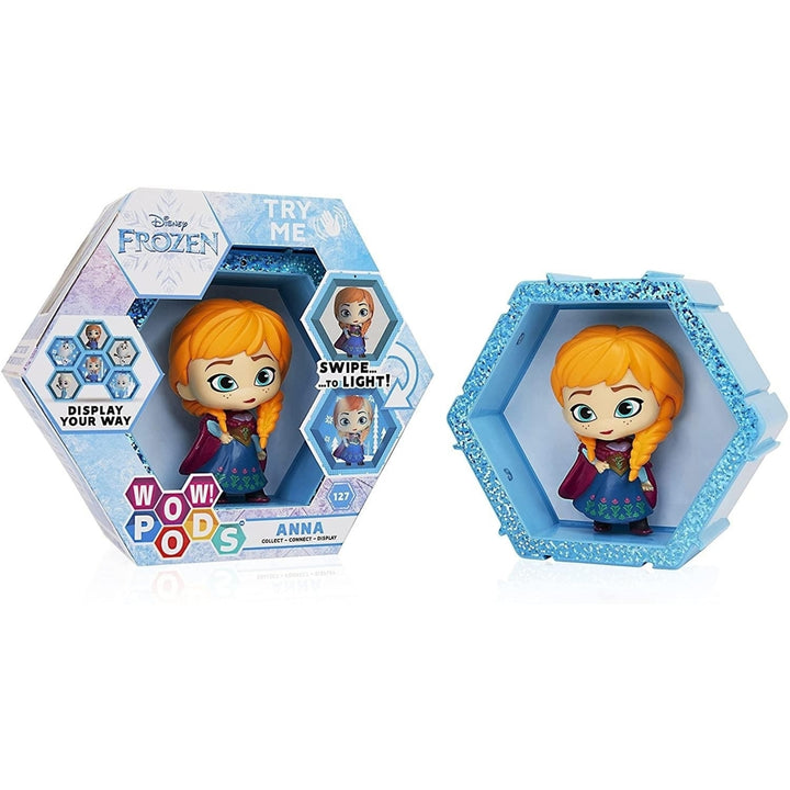 WOW Pods Disney Frozen Anna Princess Swipe to Light Connect Light-Up Figure Collectible Image 3