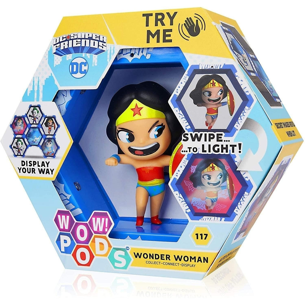 WOW Pods DC Comics Wonder Woman Swipe Light-Up Connect Figure Superhero Collectible Stuff! Image 2