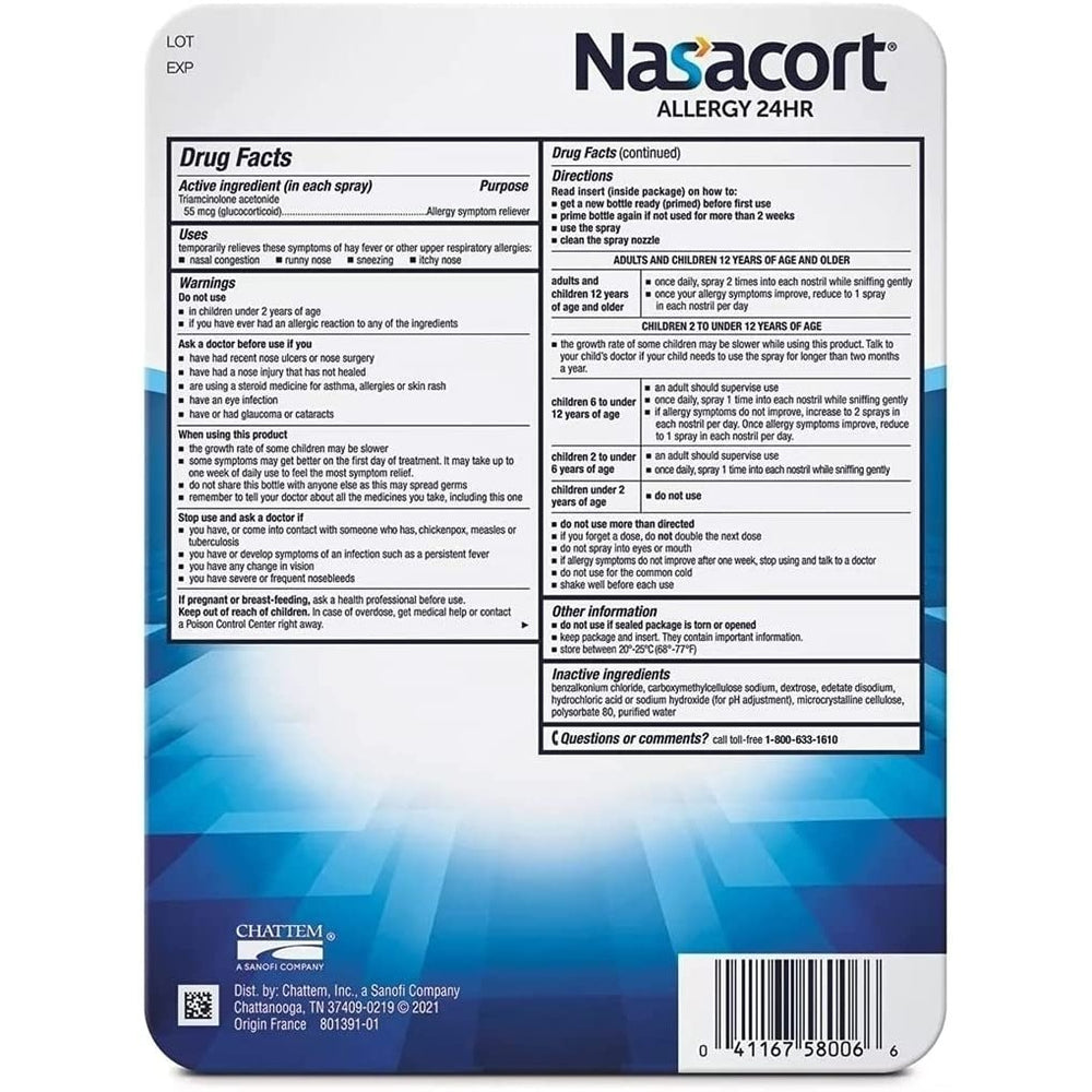 Nasacort Allergy 24HR 4 Bottles Image 2