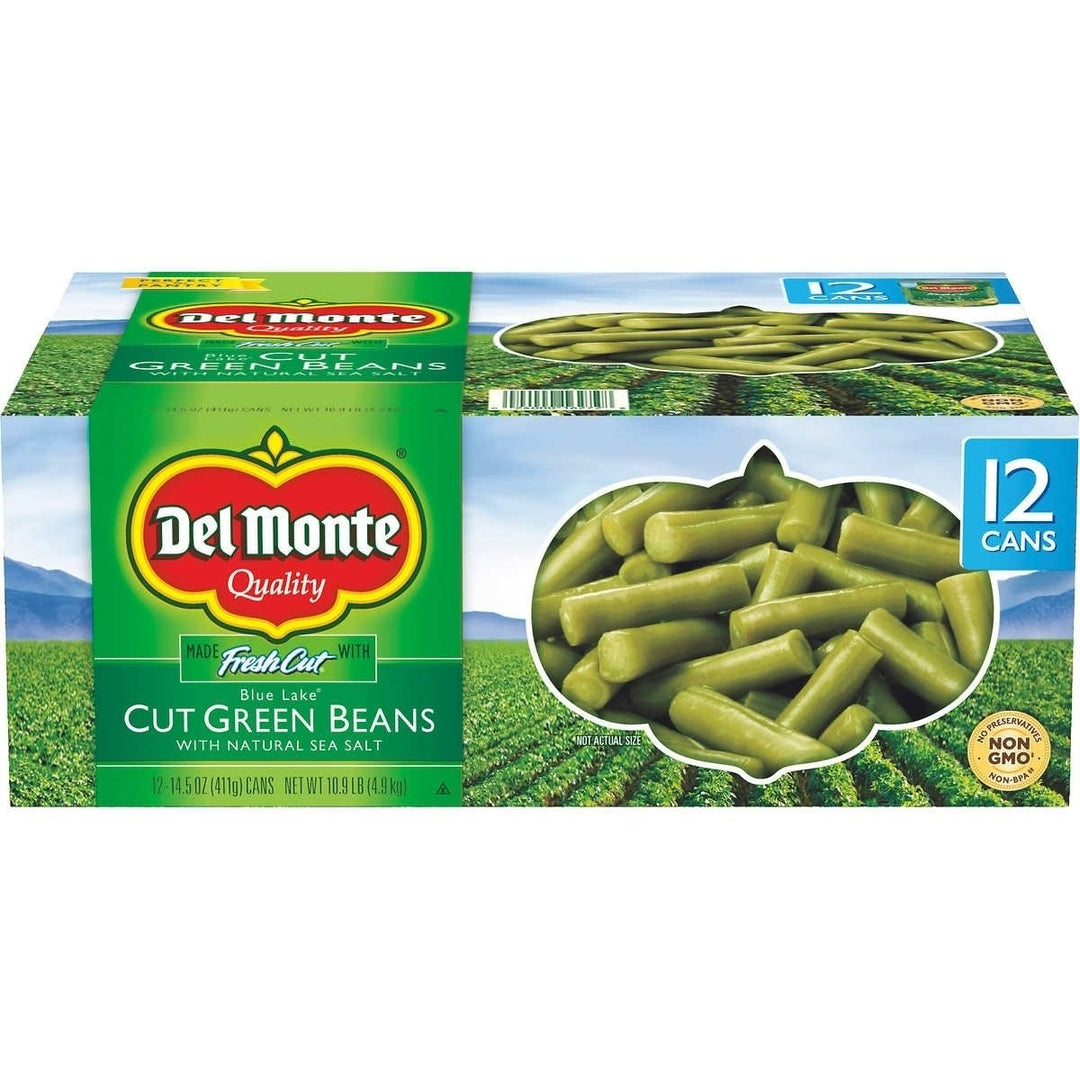 Del Monte Cut Green Beans 14.5 Ounce (Pack of 12) Image 1