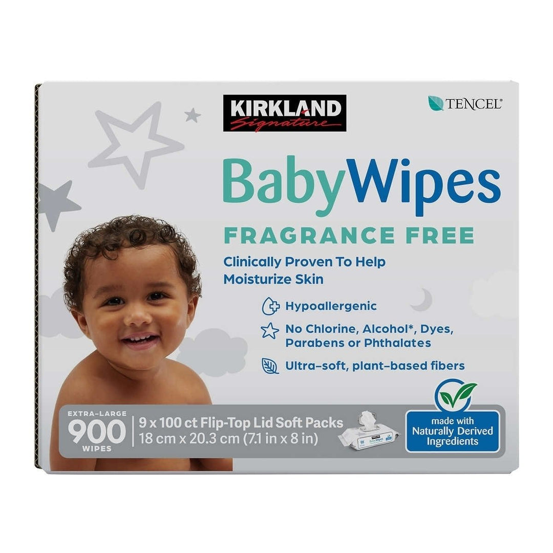 Kirkland Signature Baby Wipes Fragrance Free 900 Count Image 1