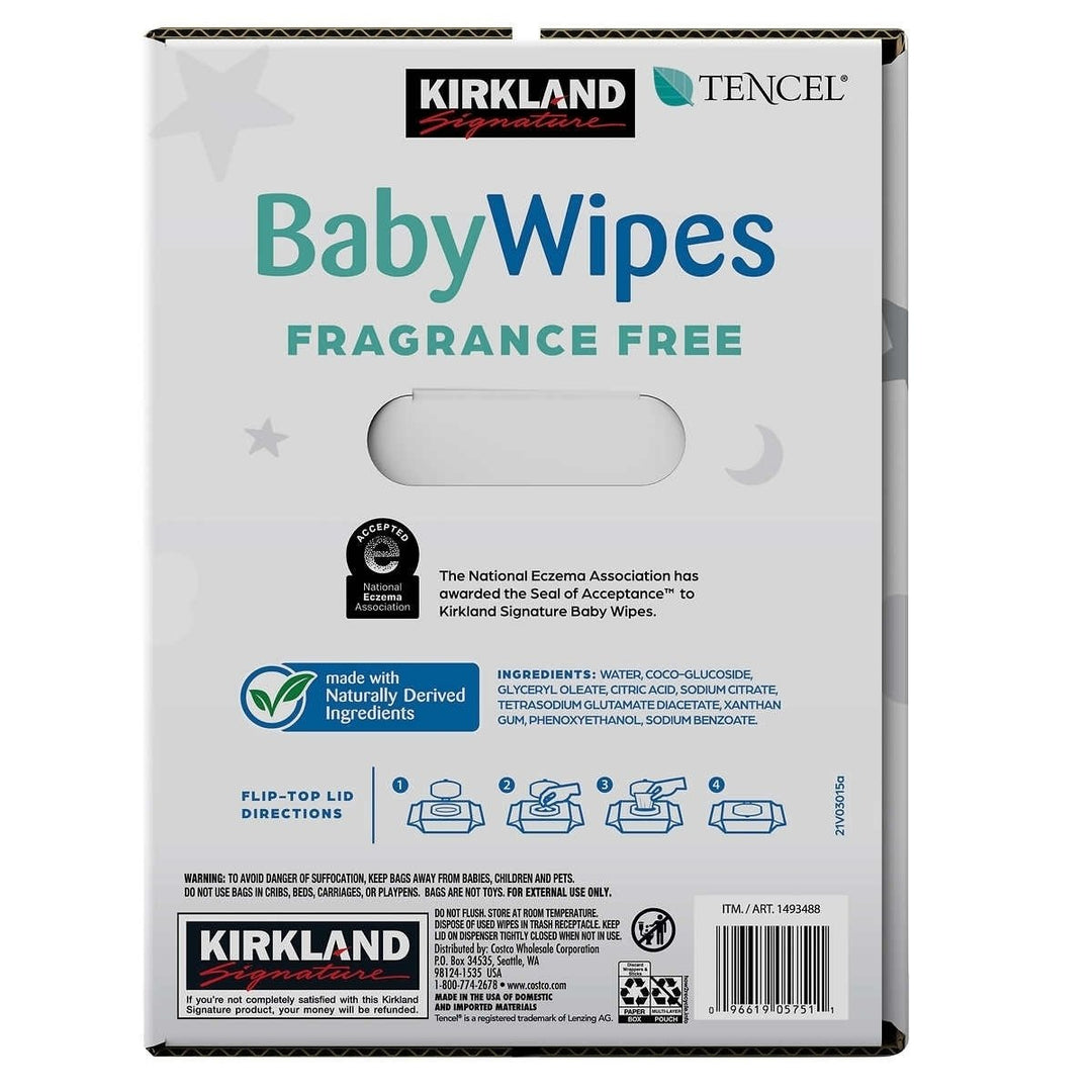 Kirkland Signature Baby Wipes Fragrance Free 900 Count Image 2