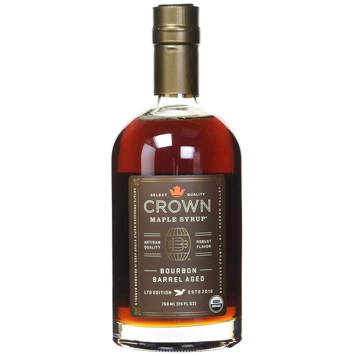 Crown Bourbon Barrel Aged Maple Syrup with Robust Flavor 25 Fluid Ounce Image 1