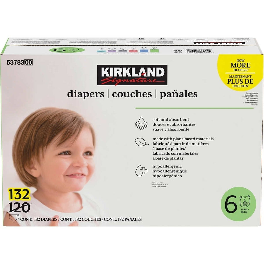 Kirkland Signature Diapers Size 6 (132 Count) Image 1