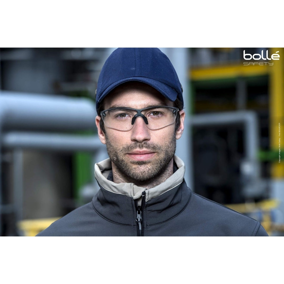 Boll Safety 40237 Silium+ Safety Glasses Platinum Dark Gunmetal Frame Clear Lenses Universal CLEAR Image 1