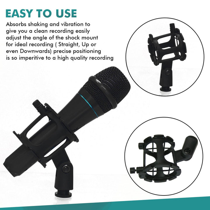 Technical Pro Shock Mount Microphone Holder Flexible Foldable 22-47mm Diameter Image 4