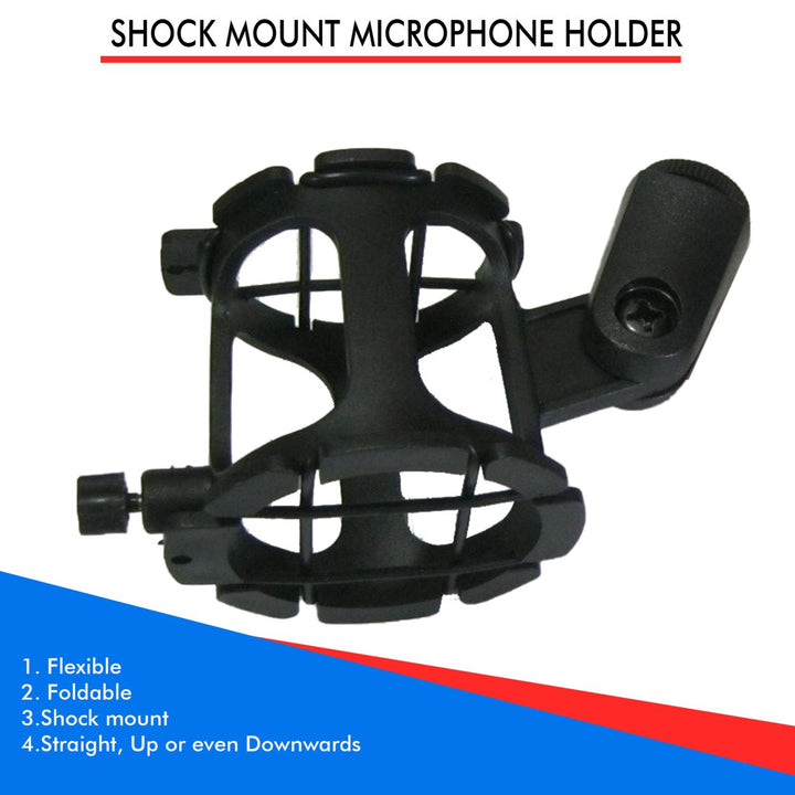 Technical Pro Shock Mount Microphone Holder Flexible Foldable 22-47mm Diameter Image 6