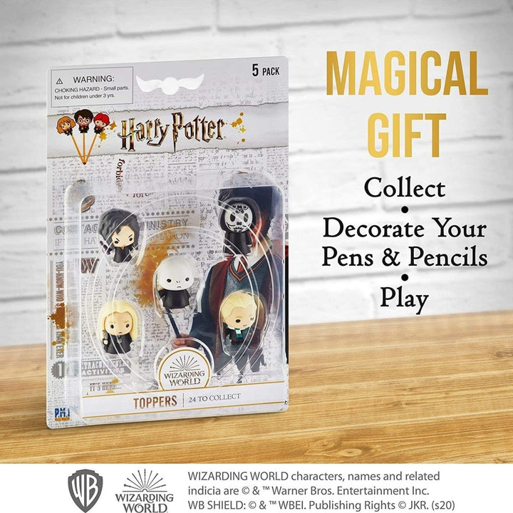Harry Potter Pencil Toppers 5pk Bellatrix Death Eater Voldemort Lucius Draco PMI International Image 4