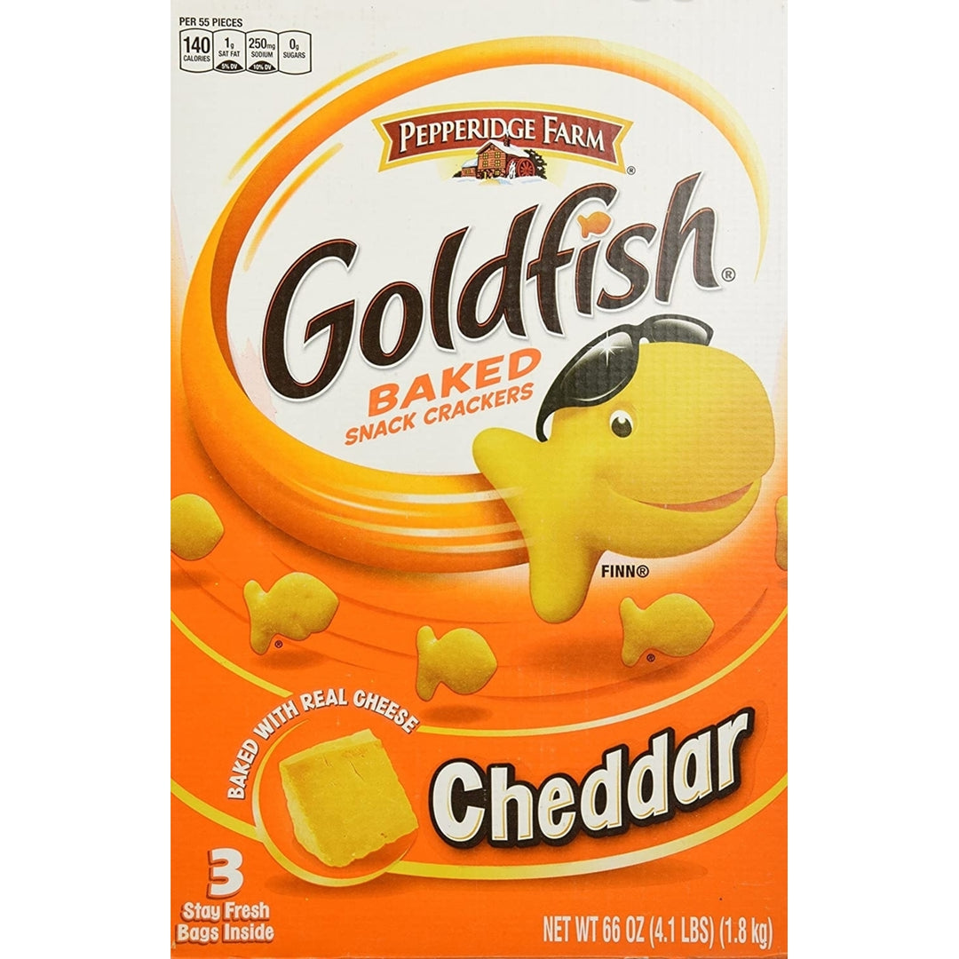 Goldfish Baked Snack Crackers Cheddar 66 Ounce Image 1