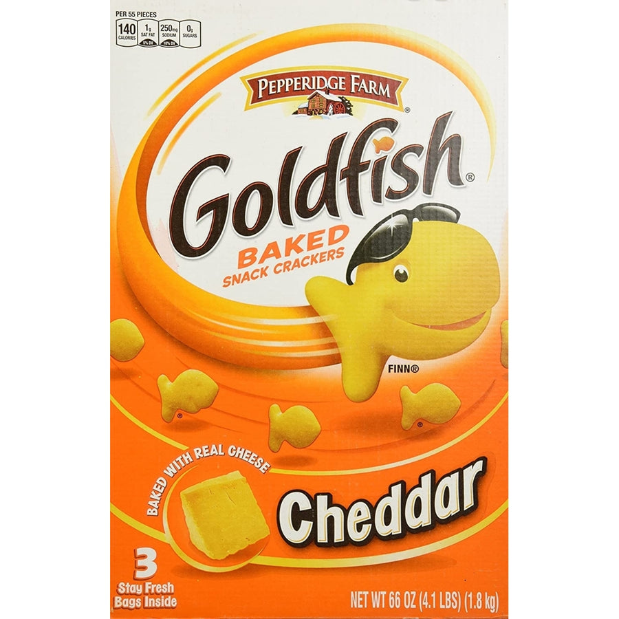 Goldfish Baked Snack Crackers Cheddar 66 Ounce Image 1