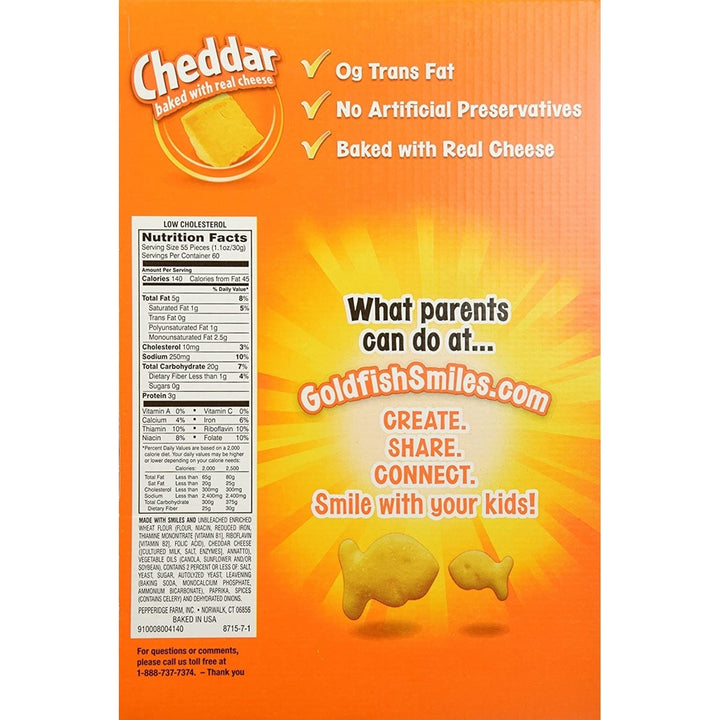 Goldfish Baked Snack Crackers Cheddar 66 Ounce Image 2