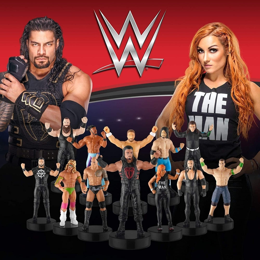 WWE Stampers 12pk Smackdown Champion Character Figures Deluxe Set Box PMI International Image 7