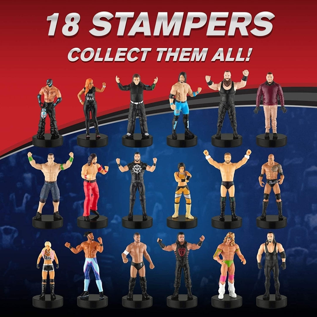 WWE Stampers 12pk Smackdown Champion Character Figures Deluxe Set Box PMI International Image 8