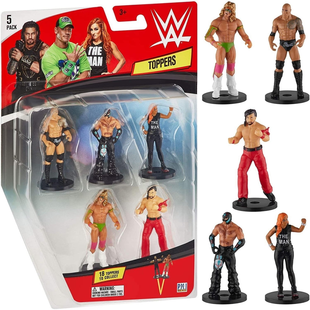 WWE Pencil Toppers 5pk Nakamura Mysterio Rock Becky Lynch Ultimate Warrior Warrior PMI International Image 2