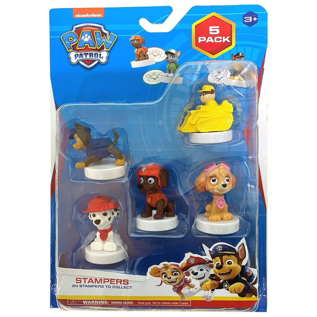 Paw Patrol Stampers 5pk Characters Set Zuma Rubble Bulldozer PMI International Image 2