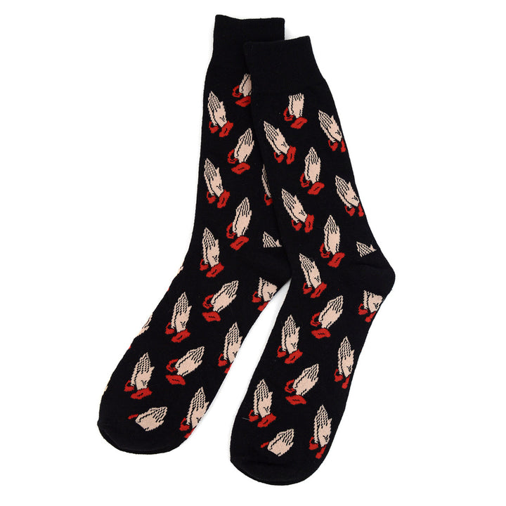 Mens Prayer Hands Novelty Socks Image 2