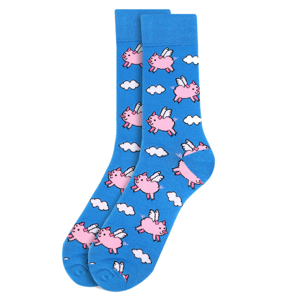 Mens Flying Pig Novelty Socks Image 2