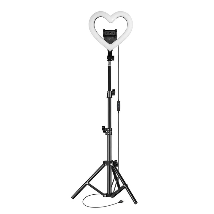 PRO Live Stream 10" Heart Shaped Selfie Ring Light SC-2310SRH with Tripod Image 1