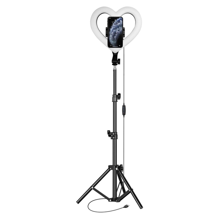 PRO Live Stream 10" Heart Shaped Selfie Ring Light SC-2310SRH with Tripod Image 4