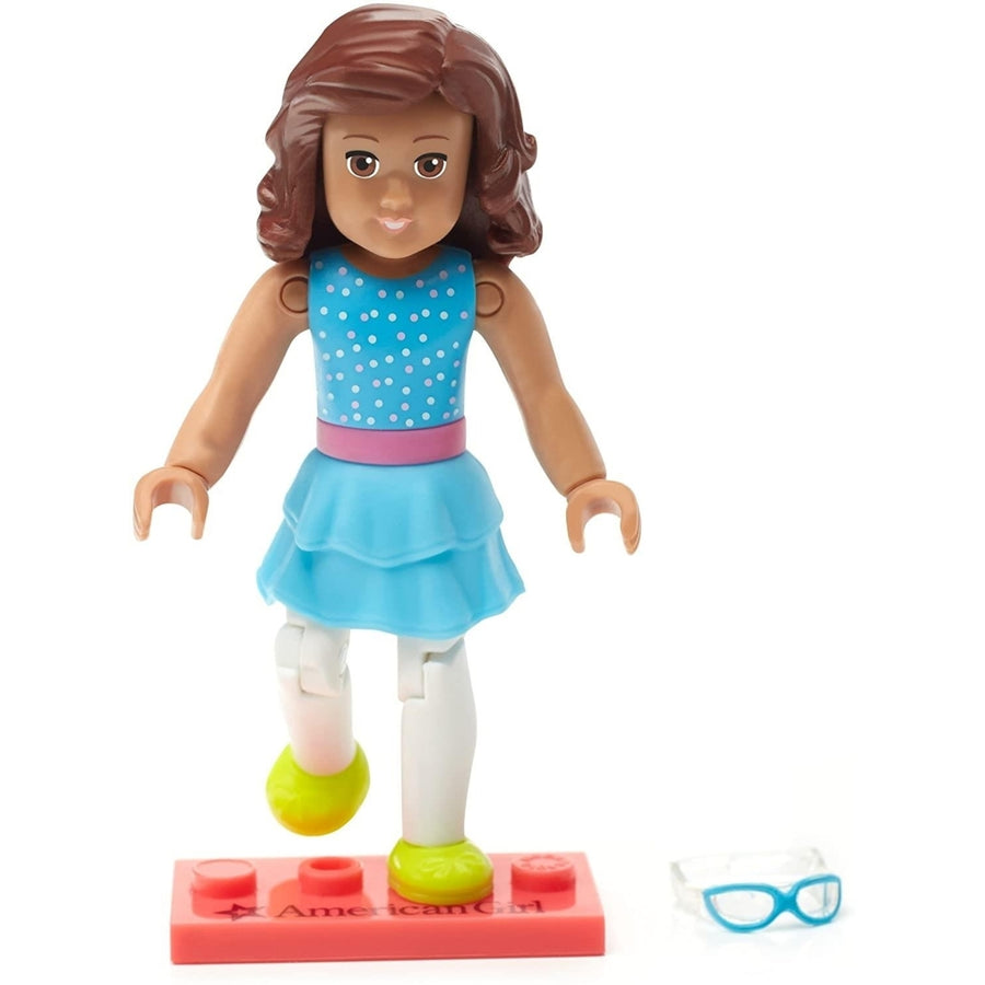 Mega Construx American Girl Mini Figure Blue Confetti Series 2 DXW96 Mattel Image 1