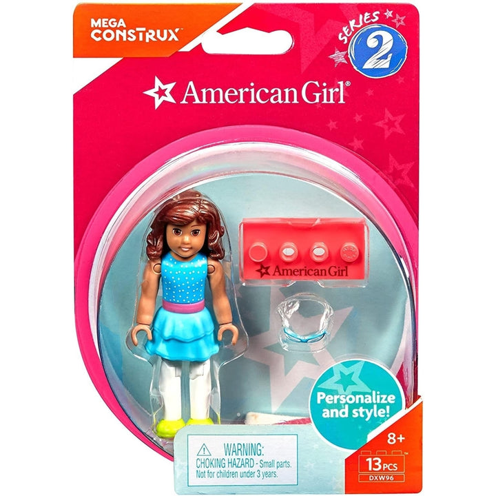 Mega Construx American Girl Blue Confetti Series 2 Mini Figure DXW96 Mattel Image 2