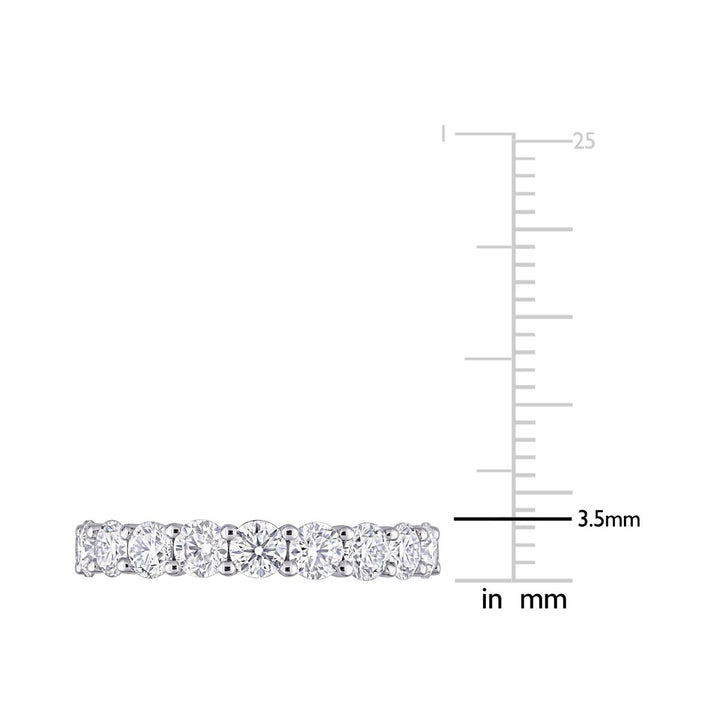 2.70 Carat (ctw) Lab-Created Moissanite Anniversary Eternity Band Ring in 10k White Gold Image 4