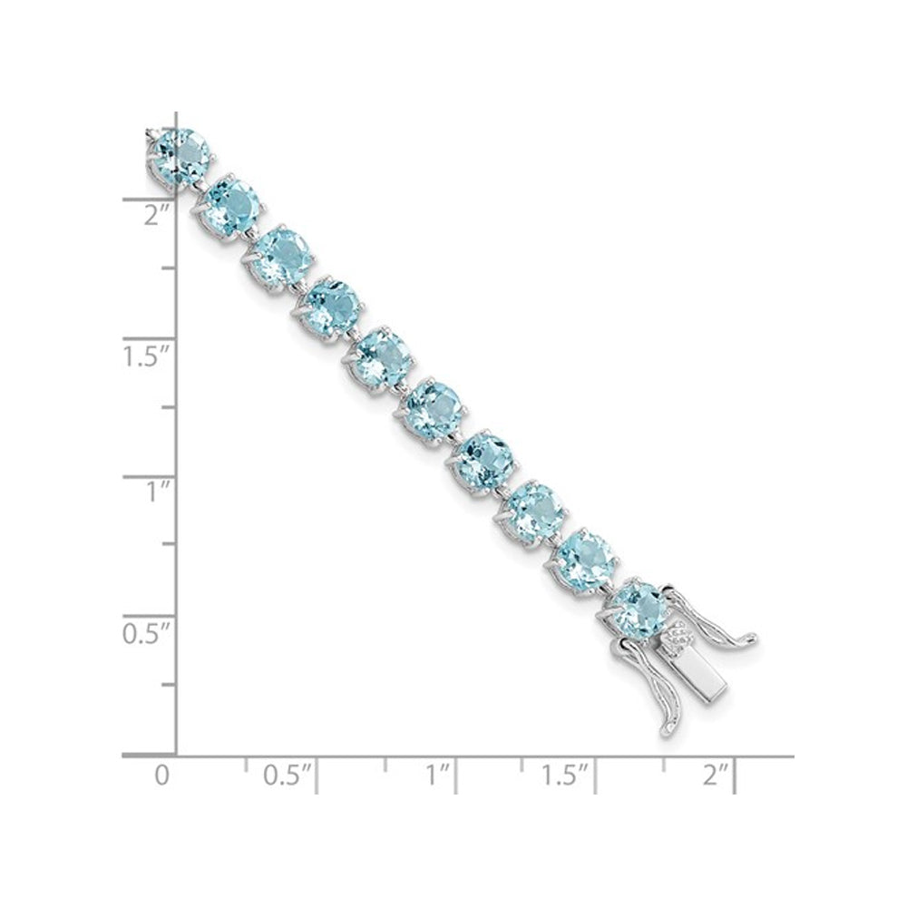 17.00 Carat (ctw) Blue Topaz Bracelet in Sterling Silver (7.00 Inches) Image 3