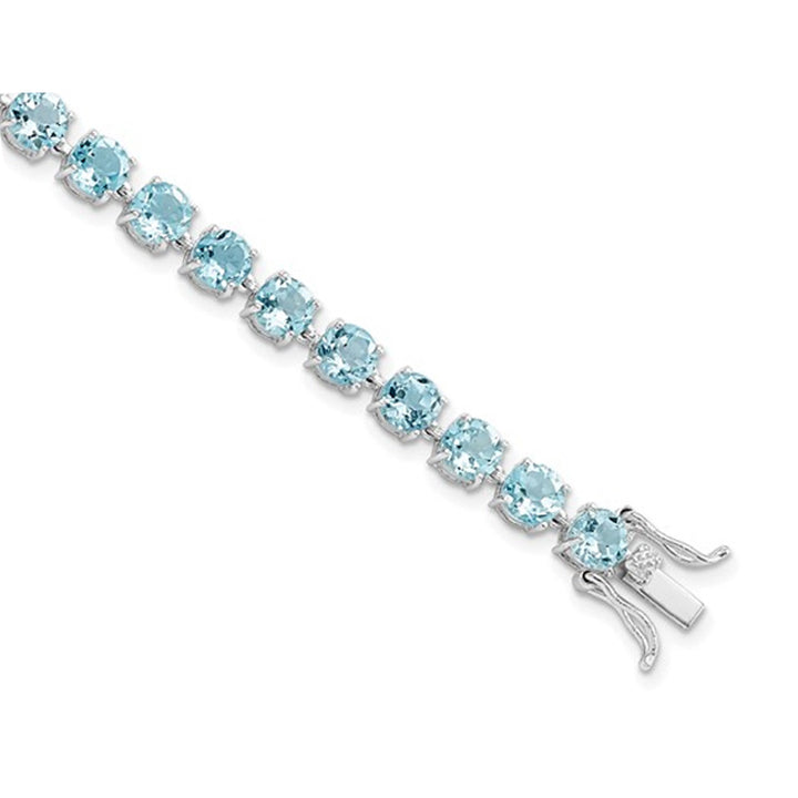 17.00 Carat (ctw) Blue Topaz Bracelet in Sterling Silver (7.00 Inches) Image 4