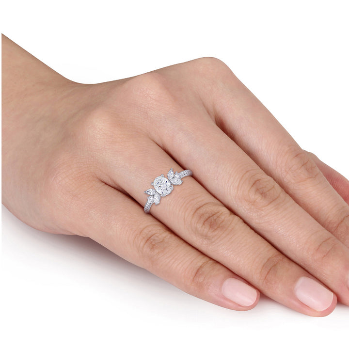 1.10 Carat (ctw H-II1-I2) Diamond Engagement Ring in 14K White Gold Image 2
