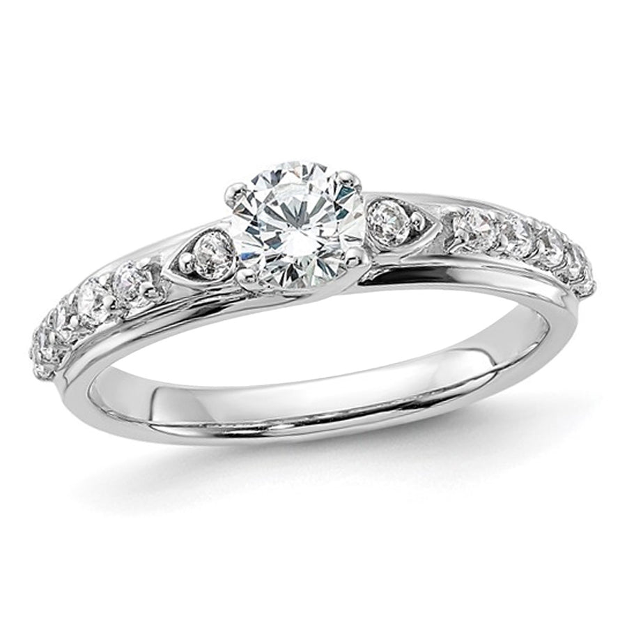 4/5 Carat (ctw G-H-I SI1-SI2) Lab-Grown Diamond Engagement Ring in 10K White Gold Image 1