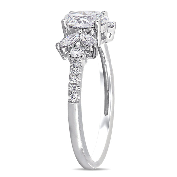 1.10 Carat (ctw H-II1-I2) Diamond Engagement Ring in 14K White Gold Image 3