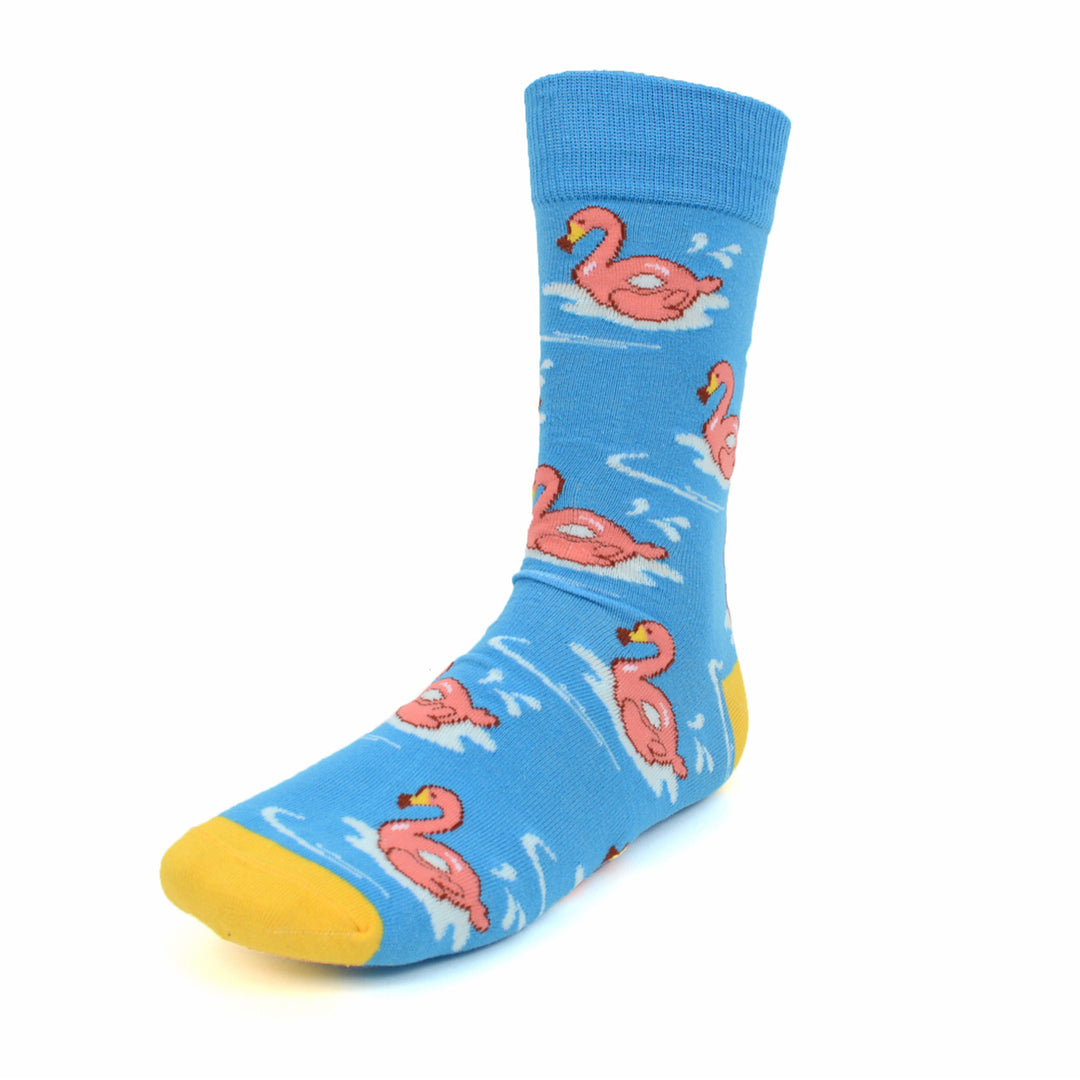 Mens Pink Flamingo Novelty Socks Image 1