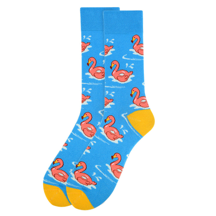 Mens Pink Flamingo Novelty Socks Image 2