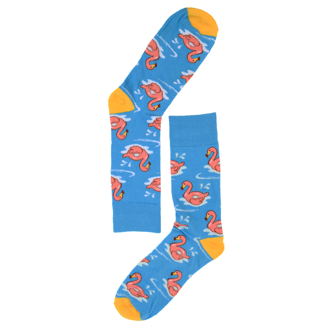 Mens Pink Flamingo Novelty Socks Image 3