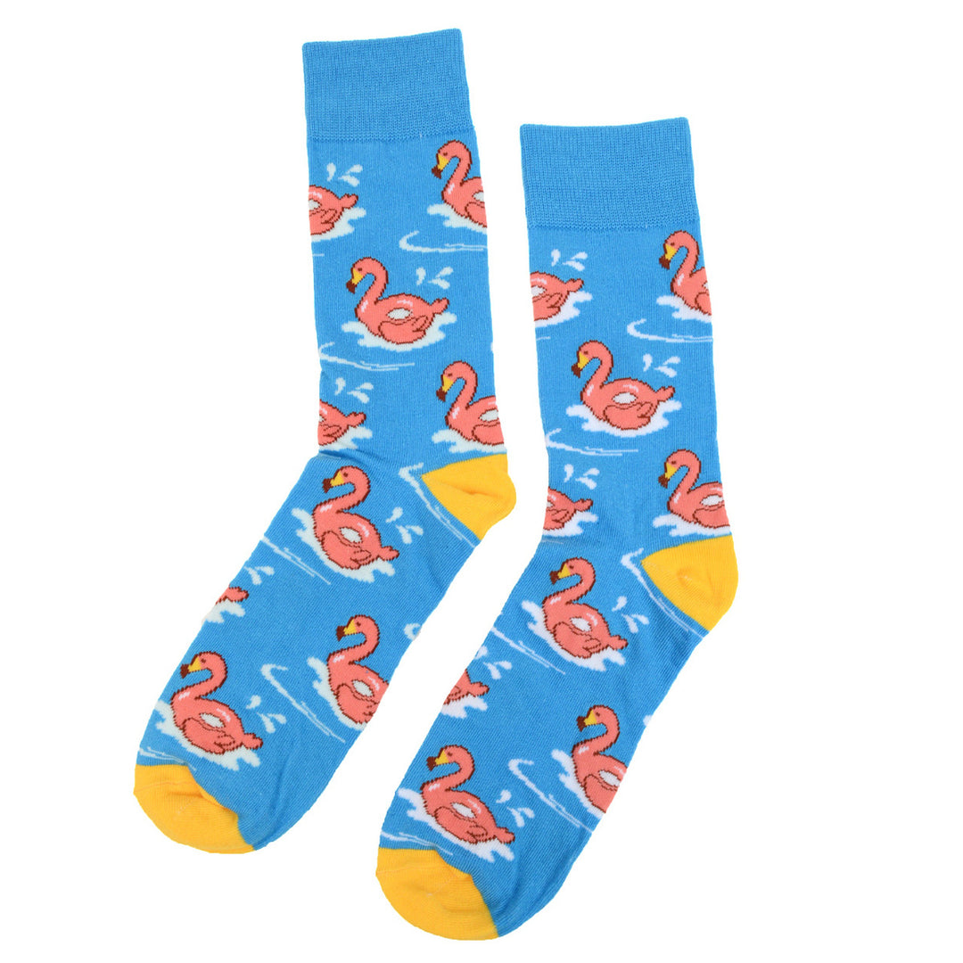 Mens Pink Flamingo Novelty Socks Image 4